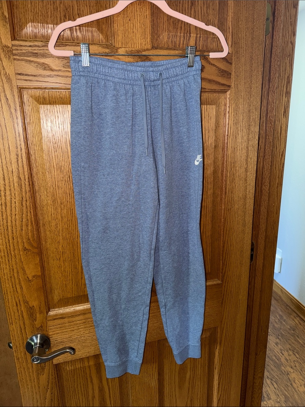 Nike Heather Blue Athletic Joggers with Drawstring